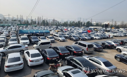 중고차 매매 시장(해당 기사와 상관 없음). <연합뉴스 자료사진>